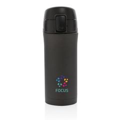Vue Mug à verrouillage facile métallique mat de couleur noir| Krokrodeal