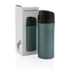 Vue Mug à verrouillage facile métallique mat de couleur vert| Krokrodeal