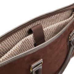 Vue VINGA Sacoche pour ordinateur Hunton de couleur marron| Krokrodeal