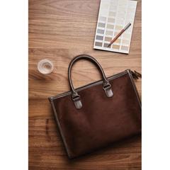 Vue VINGA Sacoche pour ordinateur Hunton de couleur marron| Krokrodeal