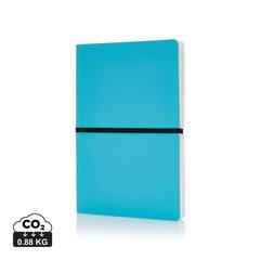 Vue Carnet A5 avec couverture souple de couleur bleu| Krokrodeal