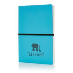 Vue Carnet A5 avec couverture souple de couleur bleu| Krokrodeal