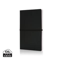 Vue Carnet A5 avec couverture souple de couleur noir| Krokrodeal