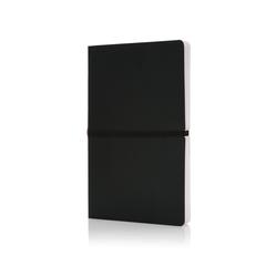 Vue Carnet A5 avec couverture souple de couleur noir| Krokrodeal