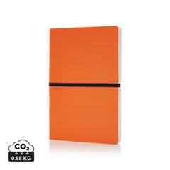 Vue Carnet A5 avec couverture souple de couleur orange| Krokrodeal