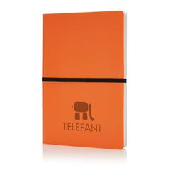 Vue Carnet A5 avec couverture souple de couleur orange| Krokrodeal