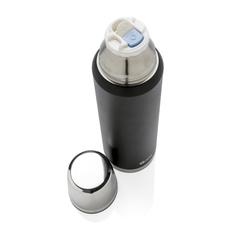 Vue Bouteille isotherme 1L Swiss Peak Elite de couleur noir| Krokrodeal