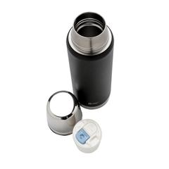 Vue Bouteille isotherme 1L Swiss Peak Elite de couleur noir| Krokrodeal