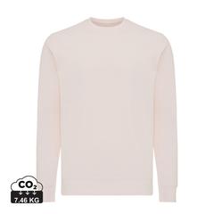 Vue Sweater léger à col rond en coton recyclé Iqoniq Etosha de couleur rose| Krokrodeal