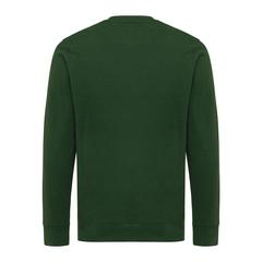 Vue Sweater léger à col rond en coton recyclé Iqoniq Etosha de couleur vert| Krokrodeal