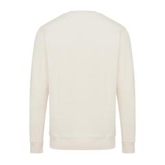 Vue Sweater léger à col rond en coton recyclé Iqoniq Etosha de couleur beige| Krokrodeal
