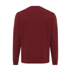 Vue Sweater léger à col rond en coton recyclé Iqoniq Etosha de couleur rouge| Krokrodeal