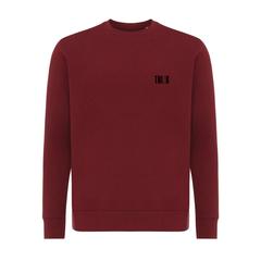 Vue Sweater léger à col rond en coton recyclé Iqoniq Etosha de couleur rouge| Krokrodeal