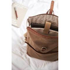 Vue VINGA Sac à dos Sloane RPET RCS de couleur marron| Krokrodeal