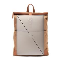 Vue VINGA Sac à dos Sloane RPET RCS de couleur marron| Krokrodeal