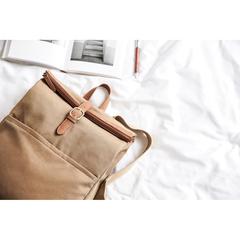 Vue VINGA Sac à dos Sloane RPET RCS de couleur marron| Krokrodeal