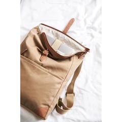 Vue VINGA Sac à dos Sloane RPET RCS de couleur marron| Krokrodeal