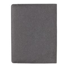 Vue Conférencier A4 en cuir recyclé de couleur gris| Krokrodeal