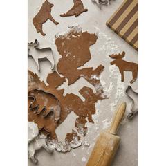Vue VINGA Set de 5 grands emporte-pièces Nordic de couleur gris| Krokrodeal