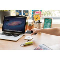 Vue Station de chargement à induction 5W avec 2 ports USB de couleur blanc| Krokrodeal