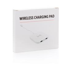 Vue Station de chargement à induction 5W avec 2 ports USB de couleur blanc| Krokrodeal