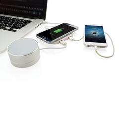 Vue Station de chargement à induction 5W avec 2 ports USB de couleur blanc| Krokrodeal