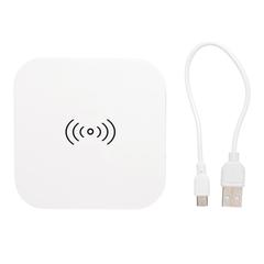Vue Station de chargement à induction 5W avec 2 ports USB de couleur blanc| Krokrodeal
