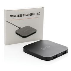 Vue Station de chargement à induction 5W avec 2 ports USB de couleur noir| Krokrodeal