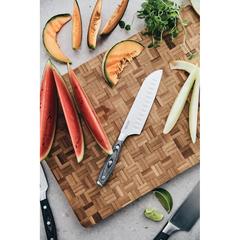 Vue VINGA Couteau Santoku Kaiser de couleur gris| Krokrodeal