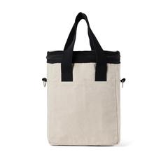 Vue VINGA Tote bag isotherme en toile recyclée AWARE™ Volonne de couleur blanc| Krokrodeal