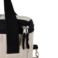 Vue VINGA Tote bag isotherme en toile recyclée AWARE™ Volonne de couleur blanc| Krokrodeal