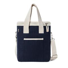 Vue VINGA Tote bag isotherme en toile recyclée AWARE™ Volonne de couleur bleu| Krokrodeal