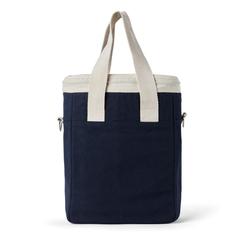 Vue VINGA Tote bag isotherme en toile recyclée AWARE™ Volonne de couleur bleu| Krokrodeal