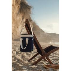 Vue VINGA Tote bag isotherme en toile recyclée AWARE™ Volonne de couleur bleu| Krokrodeal