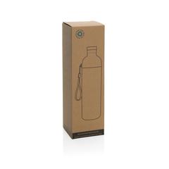Vue Bouteille d'eau étanche 600ml en rPET RCS Impact de couleur bleu| Krokrodeal