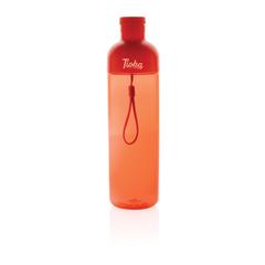 Vue Bouteille d'eau étanche 600ml en rPET RCS Impact de couleur rouge| Krokrodeal