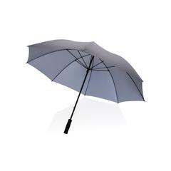 Vue Parapluie tempête 30" en rPET 190T Impact AWARE™ de couleur gris| Krokrodeal