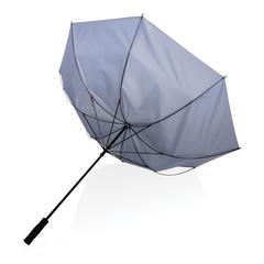 Vue Parapluie tempête 30" en rPET 190T Impact AWARE™ de couleur gris| Krokrodeal