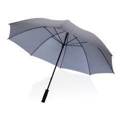 Vue Parapluie tempête 30" en rPET 190T Impact AWARE™ de couleur gris| Krokrodeal