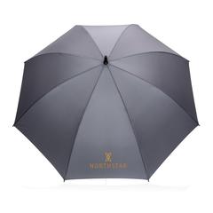 Vue Parapluie tempête 30" en rPET 190T Impact AWARE™ de couleur gris| Krokrodeal