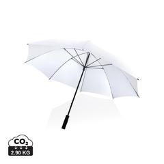 Vue Parapluie tempête 30" en rPET 190T Impact AWARE™ de couleur blanc| Krokrodeal