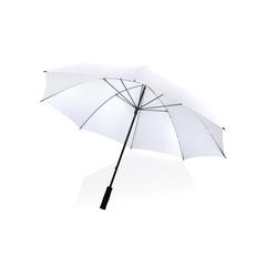 Vue Parapluie tempête 30" en rPET 190T Impact AWARE™ de couleur blanc| Krokrodeal