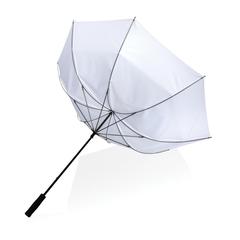 Vue Parapluie tempête 30" en rPET 190T Impact AWARE™ de couleur blanc| Krokrodeal