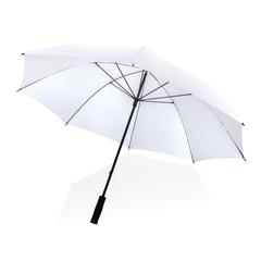 Vue Parapluie tempête 30" en rPET 190T Impact AWARE™ de couleur blanc| Krokrodeal