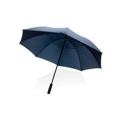 Vue Parapluie tempête 30" en rPET 190T Impact AWARE™ de couleur bleu| Krokrodeal