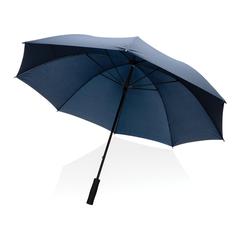 Vue Parapluie tempête 30" en rPET 190T Impact AWARE™ de couleur bleu| Krokrodeal