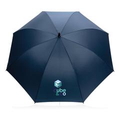 Vue Parapluie tempête 30" en rPET 190T Impact AWARE™ de couleur bleu| Krokrodeal
