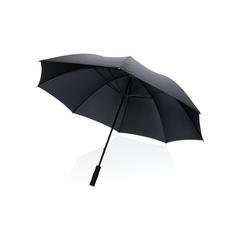 Vue Parapluie tempête 30" en rPET 190T Impact AWARE™ de couleur noir| Krokrodeal