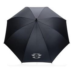 Vue Parapluie tempête 30" en rPET 190T Impact AWARE™ de couleur noir| Krokrodeal