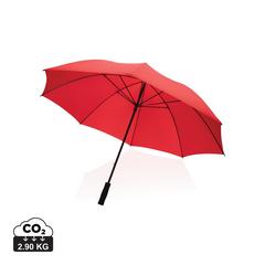 Vue Parapluie tempête 30" en rPET 190T Impact AWARE™ de couleur rouge| Krokrodeal